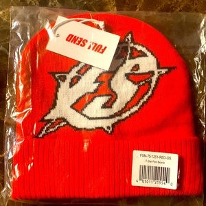 NWT Full Send Red Beanie Hat Winter Christmas stocking stuffer Nelk Boys
